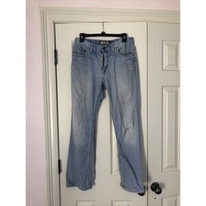 BKE Tyler Jeans Men’s 32R Distressed Light Wash Blue Relaxed Fit Stretch